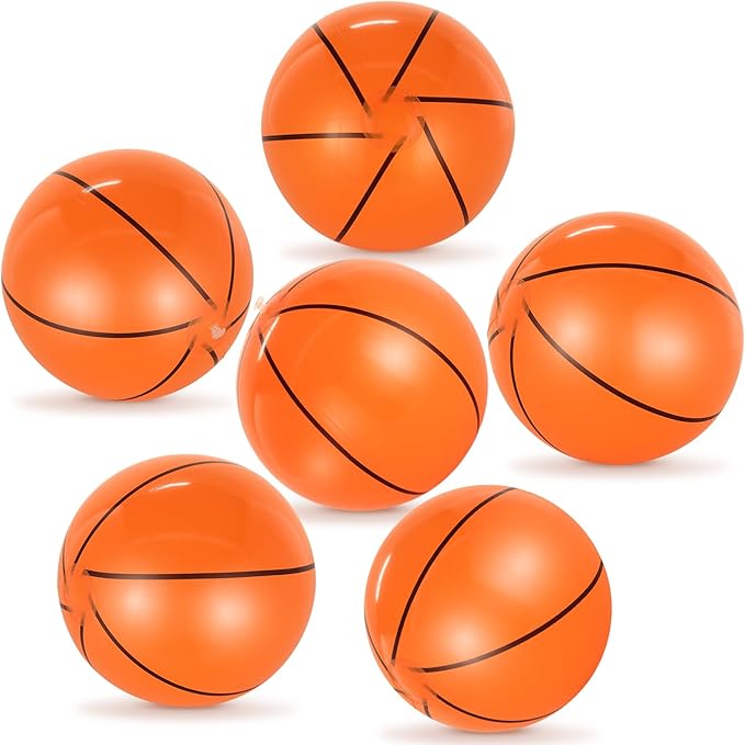 6 Pcs Giant Inflatable Footballs,16 Inch Blow Up Footballs Toys,Summer Pool Beach Balls,Sports Game Accessaries for Super Bowl Football Party Supplies,Indoor and Outdoor Use