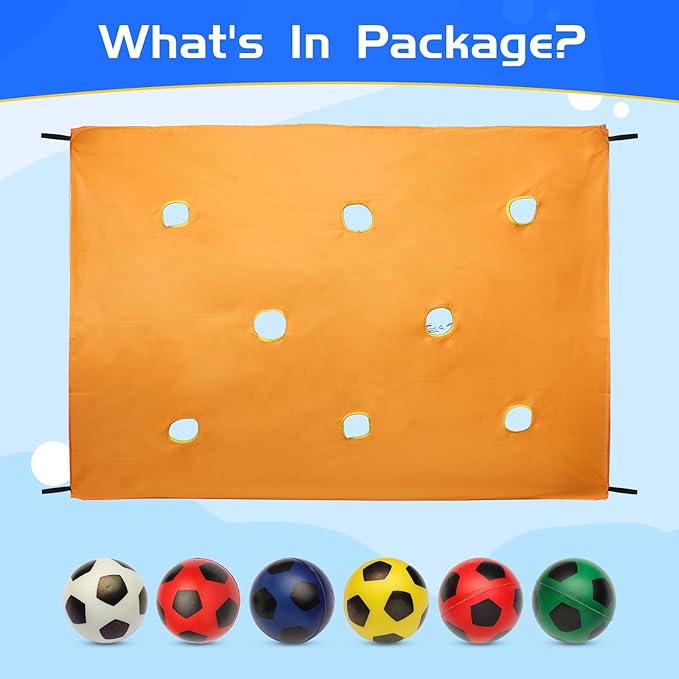 Field Day Games, Team Building Games, Teamwork Group Games for Party Outdoor, with 6 Pieces Soft Balls