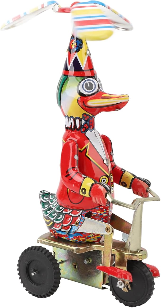 Duck On Tin Toy Delicate Clockwork Retro Wind Up Toy Adult Collections