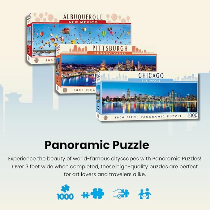 MasterPieces - 1000 Piece Jigsaw Puzzle, Grand Tetons Panoramic, Fun for Adults, Family, Kids 13"x39