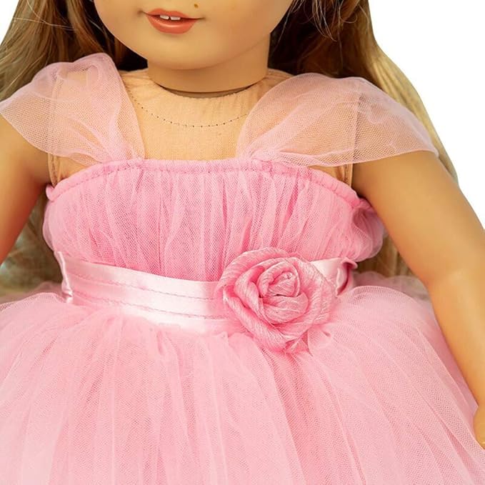 Girls Doll Clothes and Accessories , Princess Costume , Wedding Dress , Party Gown Dress for 18 inch Dolls (3Pcs)