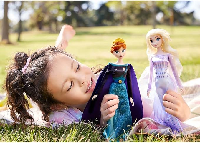 Disney Store Official Princess Classic Doll (Queen Anna from Frozen 2), 11 Inches, Includes Brush with Molded Details, Fully Posable Toy in Classic Outfit - Disney Princess Toys