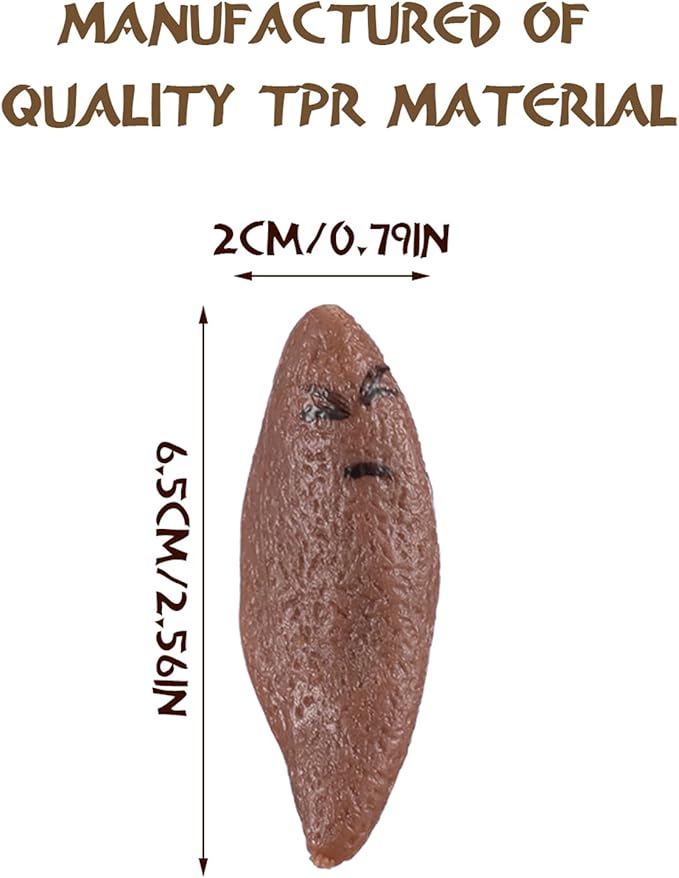 Jerify 24 Pieces Funny Stretchy Poop Finger Slingshot Toys Poop Rubber Ornament Prank Fingers Slingshot Fake Toys for Flying Game Party Favor Halloween April Fools' Day Birthday Gift