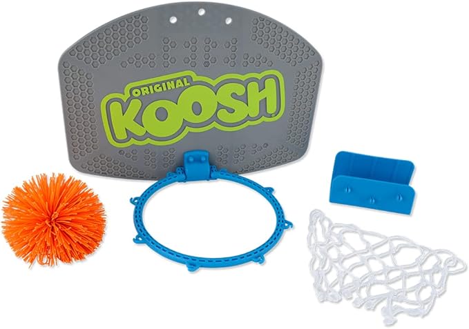 Koosh Hoops -- Basketball Game for The Ball That's Easy to Catch and Hard to Put Down -- Fidget Toy -- Ages 6+, Multi