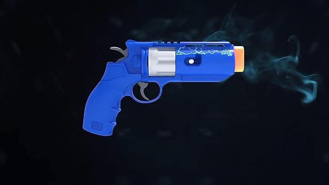 Rekt Jury Revolver CO2-Powered Foam Dart Blaster Pistol Gun, Red