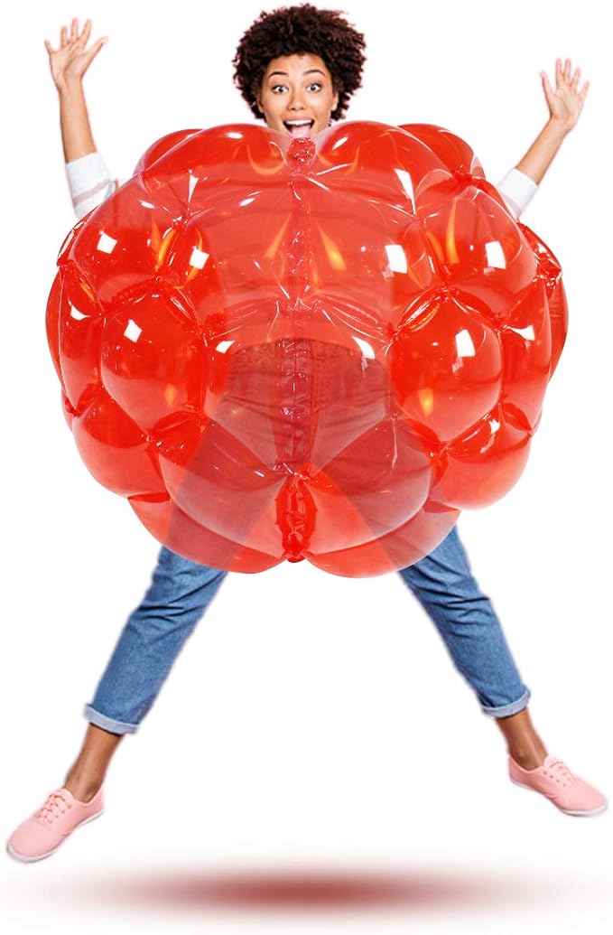 SUNSHINEMALL 2 Pack Inflatable Bumper Balls for Kids Giant Zorb Ball Sumo Balls Human Hamster Ball Bubble Balls for Adults Full Body Buddy Outdoor Toys for Kids(36" Red)
