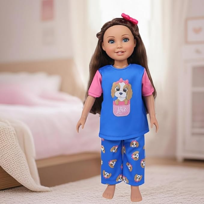 20 PCS Glitter American Girl Clothes, for 14" Baby Doll Clothes and Accessories (14 inch Doll Girl Clothes)