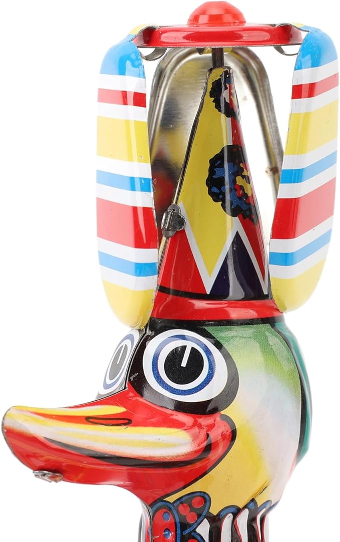 Duck On Tin Toy Delicate Clockwork Retro Wind Up Toy Adult Collections