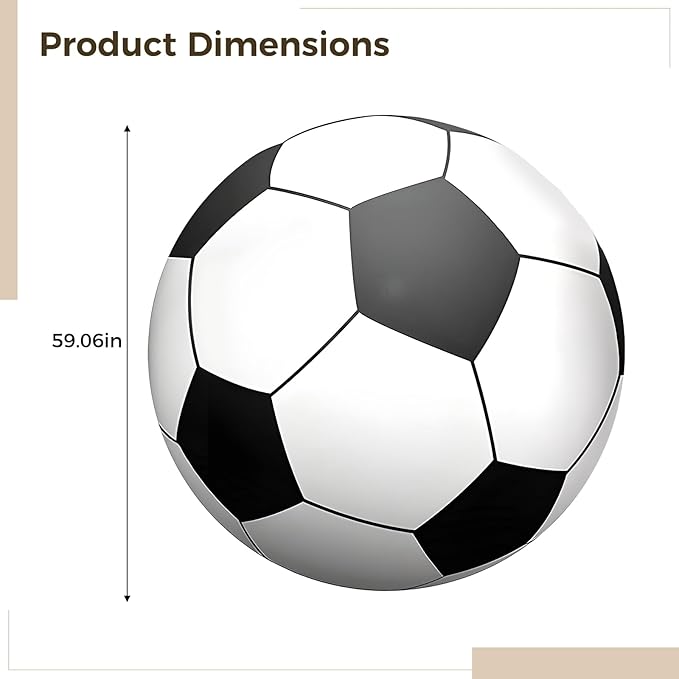2 PCS Giant Inflatable Soccer Balls, 40 in Jumbo Beach PVC Ball, Oversized Fun for Party, Kindergarten Sports