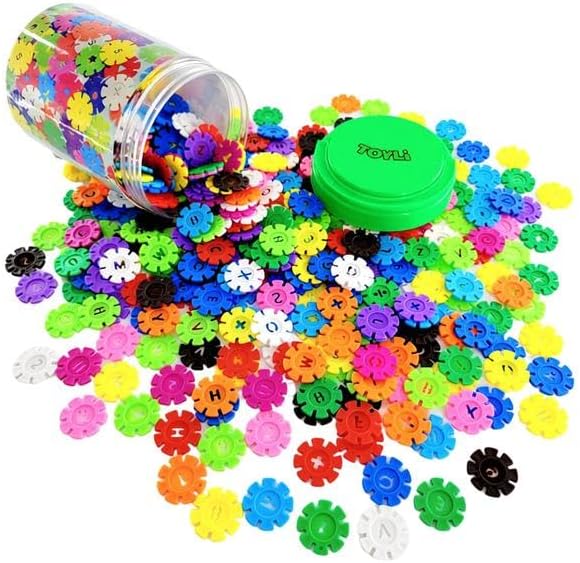 Smart Coins 500 Pieces Interlocking Discs Set, Kids STEM Toys, Kindergarten Classroom Must Haves