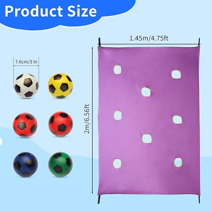 Field Day Games, Team Building Games, Teamwork Group Games for Party Outdoor, with 6 Pieces Soft Balls