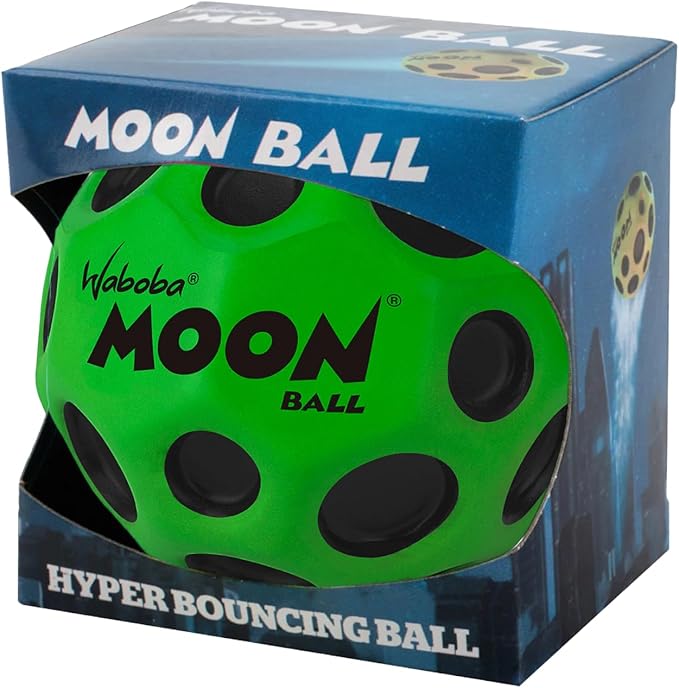 Waboba The Original Moon Ball - Hyper Bouncy Ball – Makes Pop Sound When Bounced - All Ages Extreme Bounce & Fun - Perfect for Active Play & Indoor or Outdoor Games