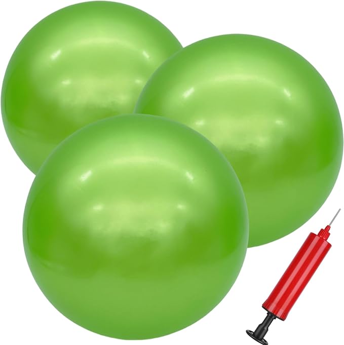 3 Pcs Inflatable Playground Balls 9 Inch Bouncy Balls with Hand Air Pump for Indoor Outdoor Play Balls for Kids