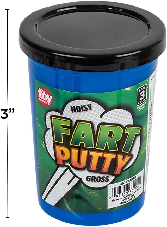 Rhode Island Novelty 3 Inch Fart Putty Assortment, 1 Dozen