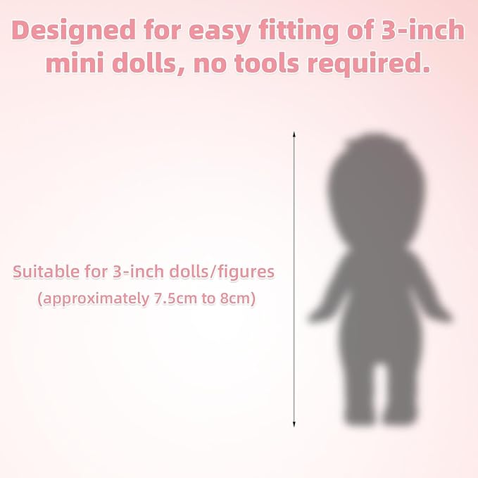 10 Sets Doll Outfits, 3 Inch/7.62cm Doll Collector's Clothing Accessories Cute Flowers Cherries Bees Dress Wear for Decoration and Display (Pink, Red)