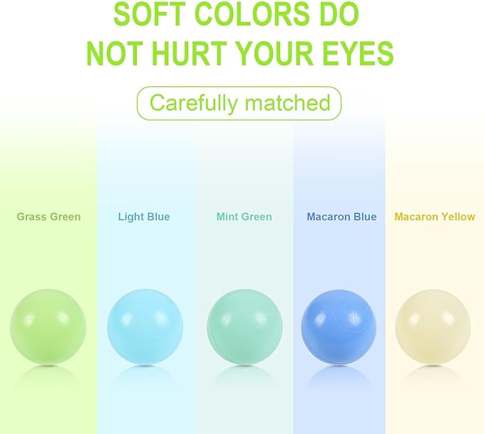 TRENDBOX Ball Pit Balls Plastic Balls for Ball Pit Pool Playpen Babies Kids Children Birthday Parties