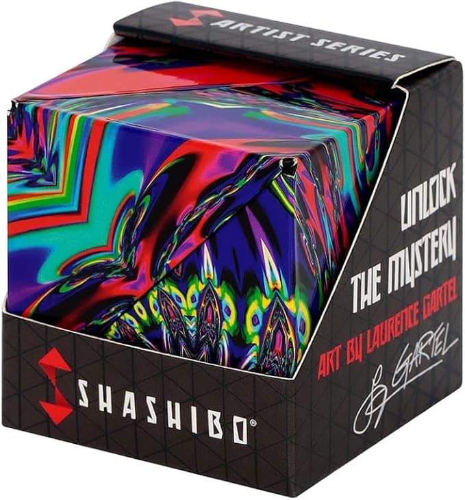 Shashibo Shape Shifting Box - STEM Fidget Toy with Ultra Strong Magnets - Sensory Puzzle Cube Transforms Into 100+ Shapes, Easter Basket Stuffers Gift for Kids, Teens, and Adults (Chaos)