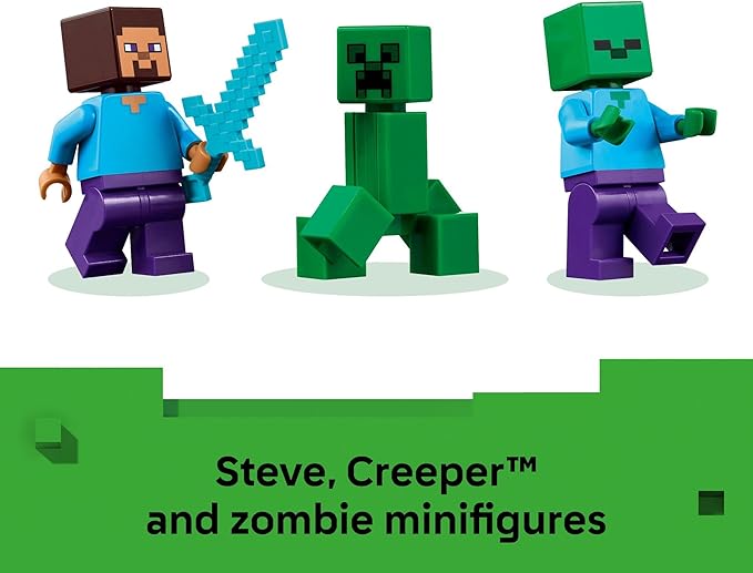 LEGO Minecraft The TNT Jungle House Building Toy - Minecraft Toy for Boys and Girls, Ages 8+ - Gift for Birthdays - Video Game Playset for Fans - 21275
