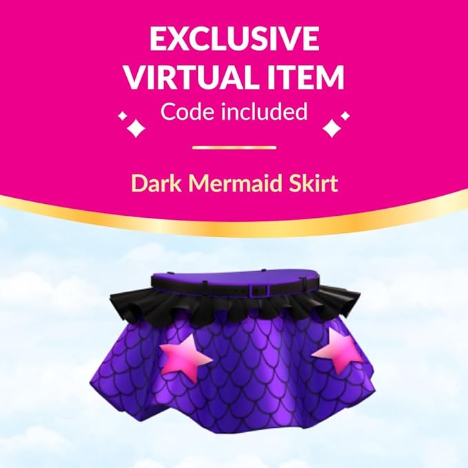 Royale High 3” Dark Mystic Mermaid Fashion Doll - 1 Figure with 9 Fashion Accessories - Virtual Item Code Included - Series 3 - Ages 5+