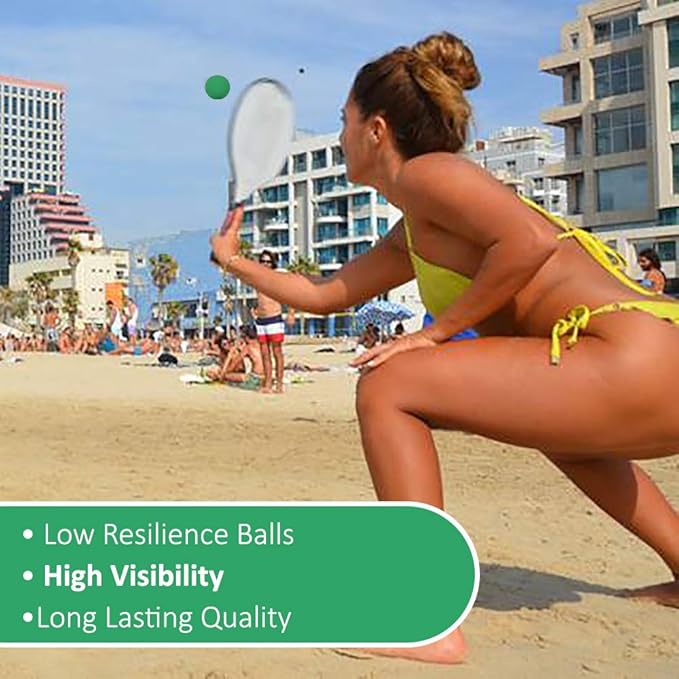 W4W Beach Paddle Ball replacement balls – Extra Balls for Pro Kadima & Smashball Racket (Set of 7 Balls)