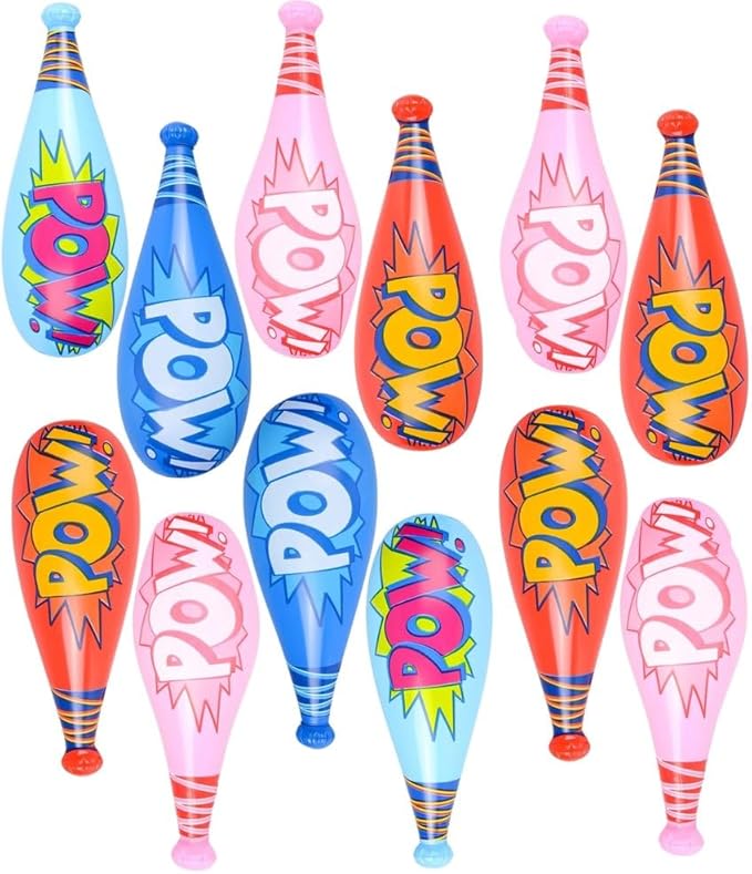 Rhode Island Novelty 20 Inch POW Bat Inflates, Pack of 12