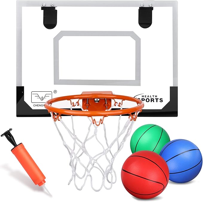 6" Mini Basketball for Mini Basketball Hoop, Small Replacement Ball for Over The Door Hoop, Little PVC Playground Pool Ball for Kids Toddler, Beach Indoor Outdoor Sport Game 3 PCS (Rainbow)