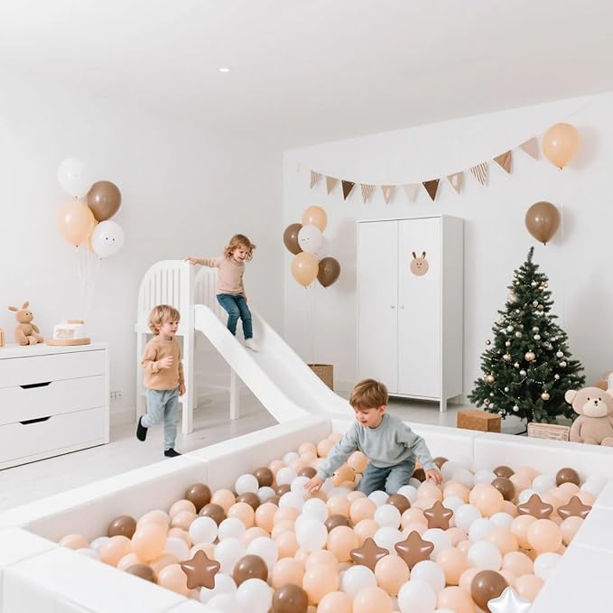 Realhaha Ball Pit Balls 50 100 200 500, Star Shapes for Babies Kids Playpen Plastic Balls for Babies Ball Pool Puppy Playballs