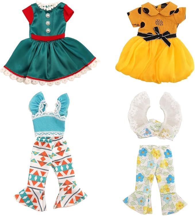 BM 10 Sets American 14.5 Inch Doll Clothes Outfits Dolls Handmade Casual Wear Clothes and Other 14 -14.5 Inch Dolll