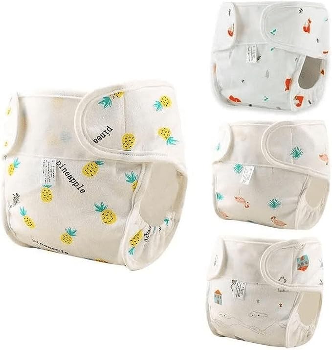 4 PCS Reborn Baby Doll Diapers Underwear for 17-22 inch Reusable Doll Diapers Fits Baby Dolls