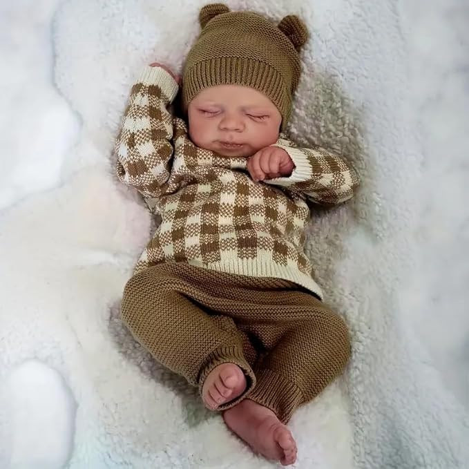 Anano Reborn Baby Dolls Silicone Full Body, Realistic Baby Doll Newborn Boy 18 in Full Silicone Babys Doll, Real Life Babys Reborn Dolls, Lifelike Babies with Accessories