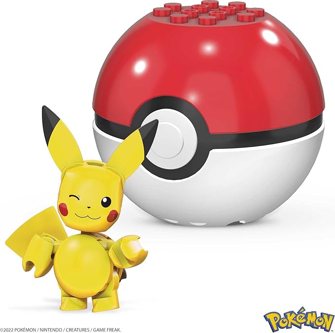 Mega Construx Pokemon Pikachu Construction Set, Building Toys for Kids (GVK60)