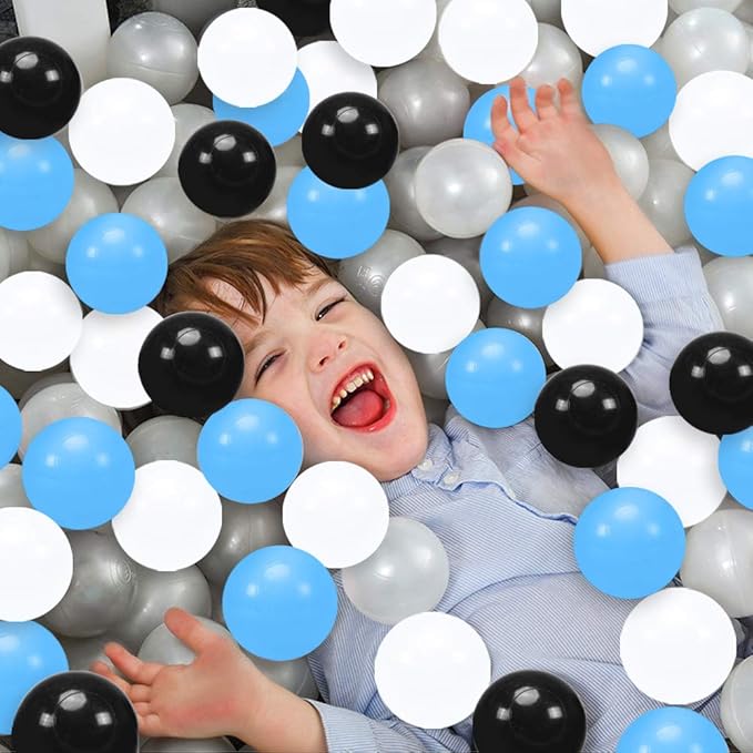 STARBOLO Ball Pit Balls for Toddlers Pack of 100 200 500 - BPA&Phthalate Free Non-Toxic Crush Proof Soft Plastic Balls for 1-5Years Old Toddlers Girl Kids Birthday Pool Playpen Tent Party