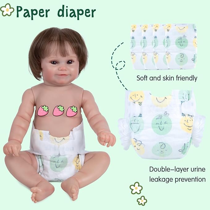 11 Pcs Reborn Baby Doll Clothes Boy Dinosaur Outfit Accessories for 17-22 Inch Reborn Boy Dolls 20 Inch Newborn Baby Boy Clothes Green Accessories with Backpack