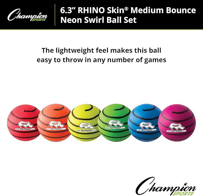 Champion Sports Rhino Skin Medium Bounce Dodgeballs
