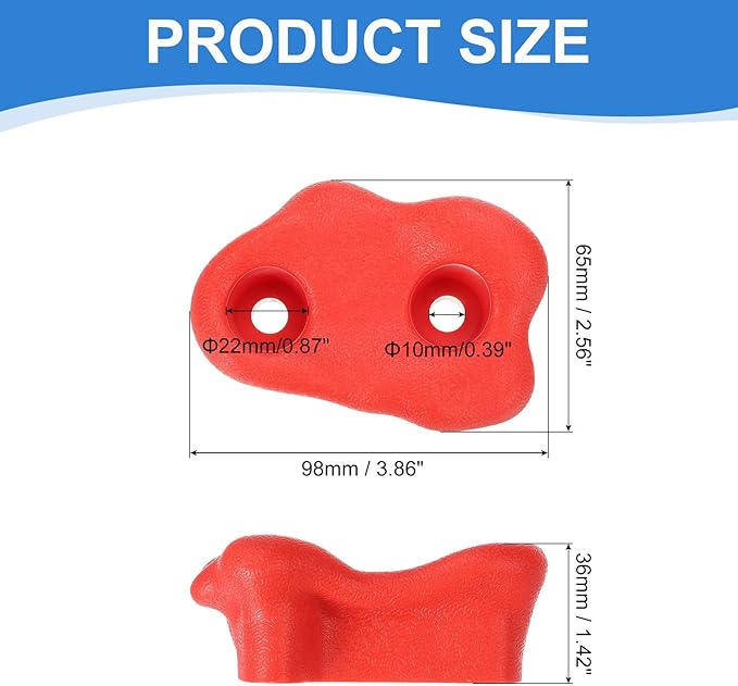 PATIKIL Climbing Rock Wall Grips Play Set Climber Attachments with Double Hole