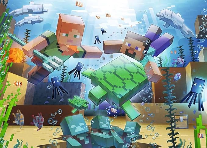 Ravensburger Mojang Minecraft Mosaic 1000 Piece Jigsaw Puzzle for Adults - 12000421 - Handcrafted Tooling, Made in Germany, Every Piece Fits Together Perfectly