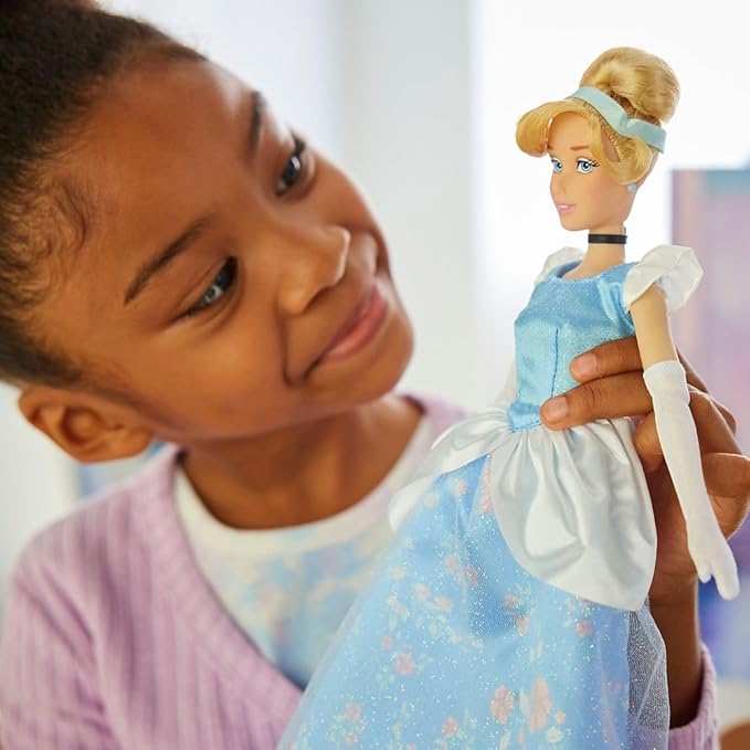 Disney Store Official Cinderella Story Doll - 11 Inches - Includes Coloring Book and Additional Dress, Princess Doll in Classic Outfit, Disney Princess Toys for Girls