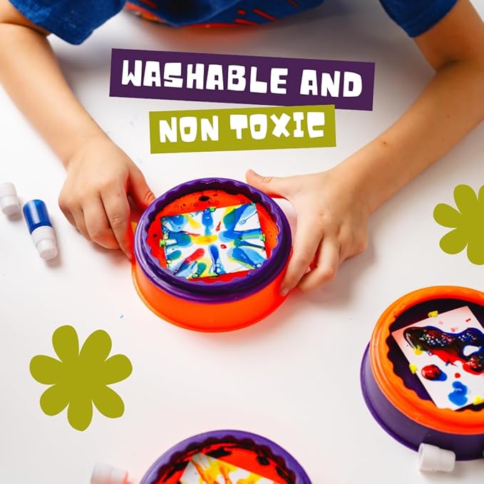 Natural State Novelty Toddler Arts and Crafts: Swirl Art Kit – Quick, Creative Fun for Parties, Classrooms & Playdates, Toddler Craft Kits for Kids Ages 4-8, 3-5 - 12 Kits