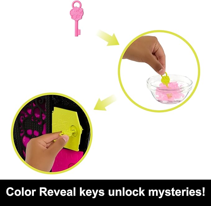 Monster High Skulltimate Secrets Neon Frights Doll & Accessories, Draculaura with Dress-Up Locker & 19+ Surprises