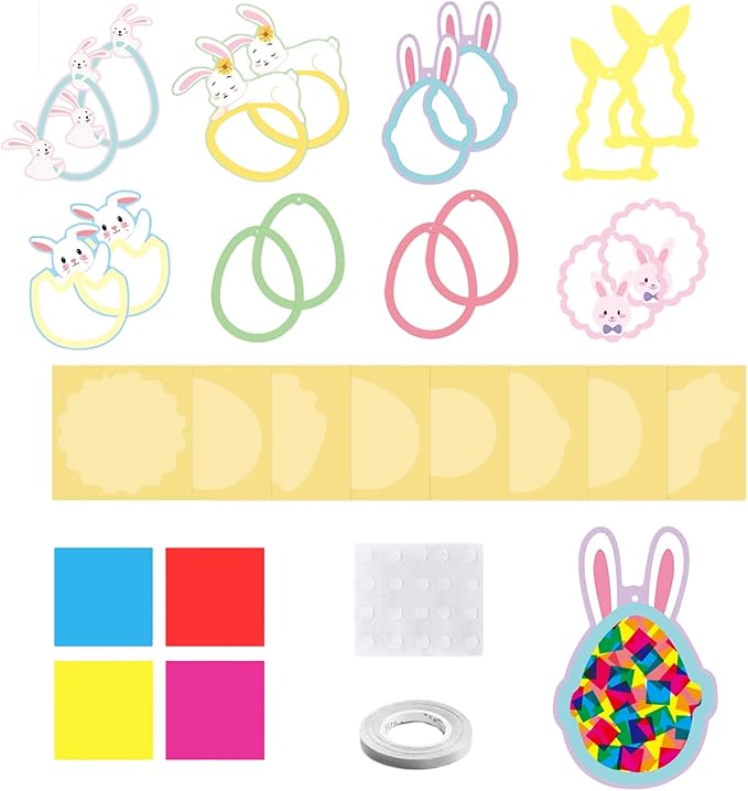 Drawing Paper Activity Craft Supplies, Paper Ornament Art Set, Colorful Sheets for Boys Girls, Premium Material with Smooth Texture, DIY Craft Kit with Creative Design Options, Home Glass Window