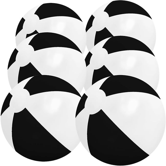 6 Pack Beach Balls, Large Inflatable Beach Balls Bulk, for Parties, Beach, Pools & Play