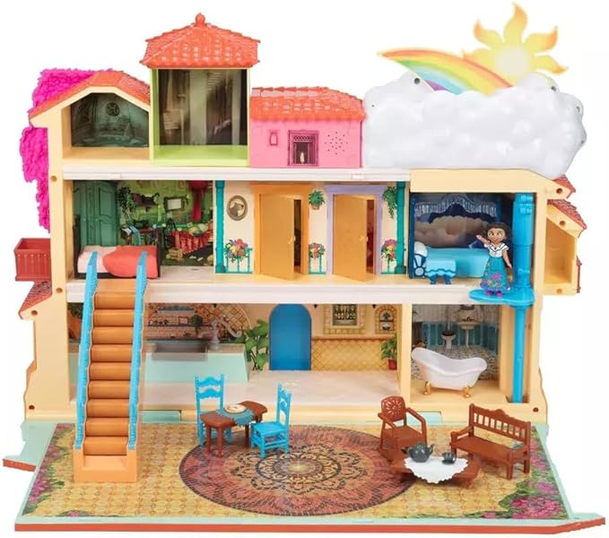Disney Encanto Magical Madrigal House Playset with Mirabel Doll & 14 Accessories - Features Lights, Sounds & Music!