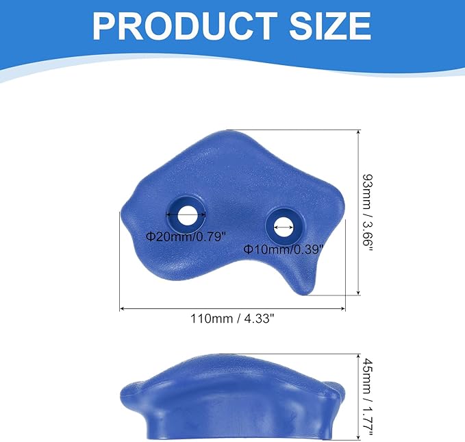 PATIKIL Climbing Rock Wall Grips Play Set Climber Attachments with Double Hole for Playground Accessory Indoor Outdoor