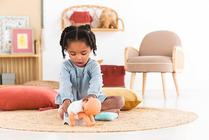 Baby Doll Potty Training Set - Corolle Baby Doll Accessory - Potty Toys Toilet with Wipes for 12" Dolls
