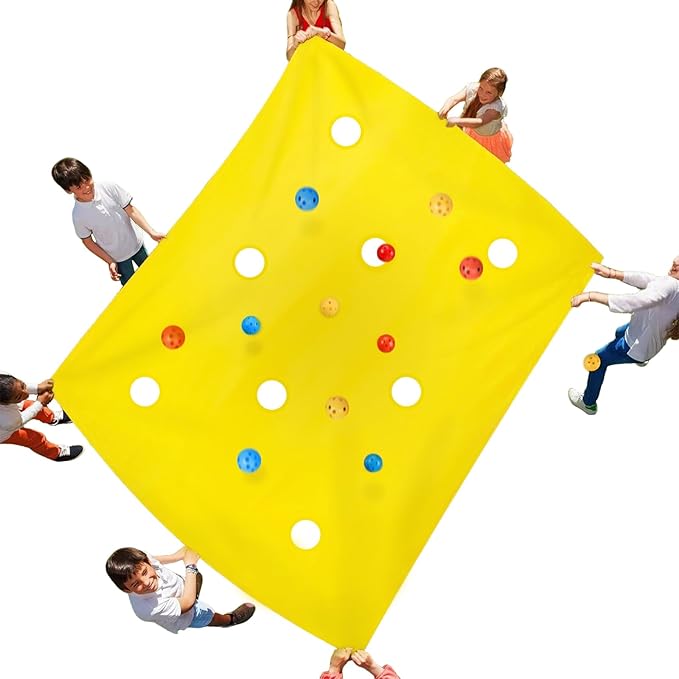 Sonyabecca Hole Tarp Team Building Exercise Activities Games Teamwork Group Learning Fun Playing Yellow