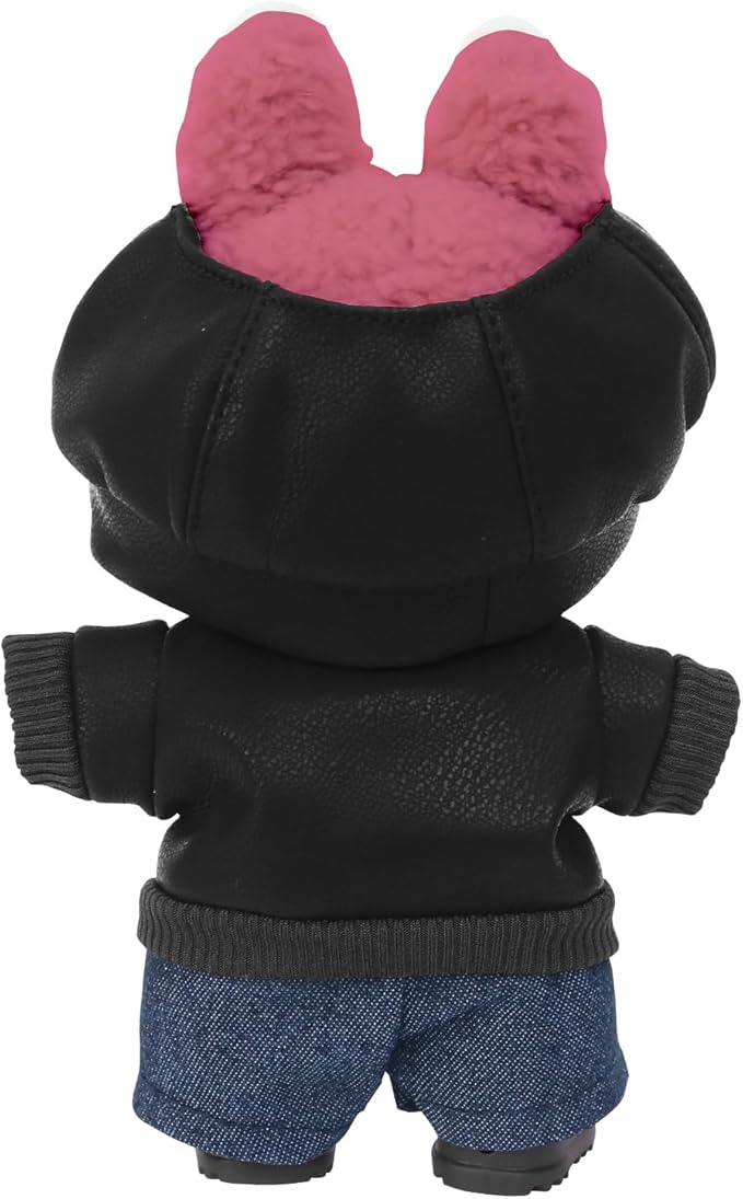 17cm Doll Clothes Sets(No Doll) Black Leather Jacket Outfits Handcrafted Designer Clothes Including Hat Jacket Trousers and Shoes