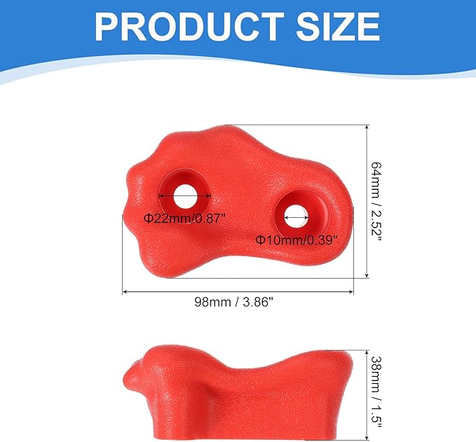 PATIKIL Climbing Rock Wall Grips Play Set Climber Attachments with Double Hole