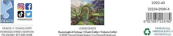 Ceaco - Thomas Kinkade - Inspirations - Hummingbird Cottage - 300 Piece Jigsaw Puzzle