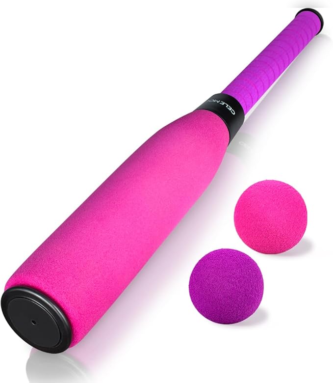 CeleMoon 22 Inch Soft Foam Kids Baseball Bat Set with Balls | Gift Toys for Children Toddlers Boys Girls Age 3-5-8 Outdoor Indoor Sport T Ball Game Playing