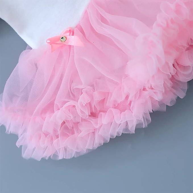 ZIYIUI Reborn Baby Dolls Clothes 22 inch Outfit Accessories 2pcs Set for 20-22 Inch Reborn Doll Newborn Girl White and Pink Skirt